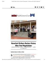 Haverford Strikers Declare Victory After Final Negotiations