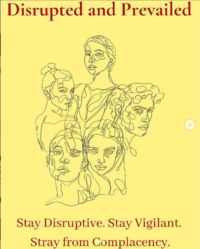 Stay Disruptive, Stay Vigilant/In Anger and Power (Instagram post)