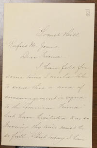 Letter Rachel E. Allison to Rufus Jones 1895 January 27