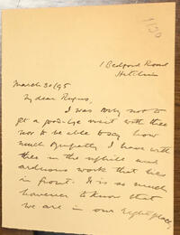 Letter from J. Randel Harris to Rufus Jones 1895 March 30