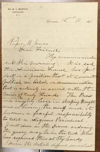 Letter from W. L. Martin to Rufus Jones 1896 December 10