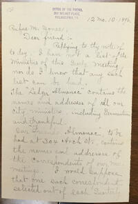 Letter from Edwin P. Sellew to Rufus Jones 1896 December 10