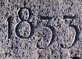 1833 Stone Inscription