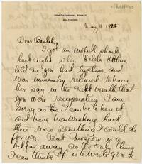 G. Cheston Galloway letter to Beulah Hurley Waring