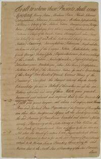 Exemplification of Indian Grant of Land in Pennsylvania to the Proprietors, July 1754