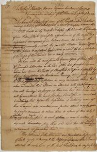 Address of Friends to the Governor, Before a Declaration of War, April 12, 1756