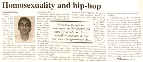 Homosexuality and hip-hop