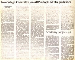 Two-College Committee on AIDS adopts ACHA guidelines