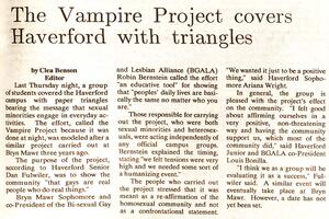 The Vampire Project covers Haverford with triangles