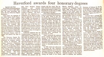 Haverford awards four honorary degrees