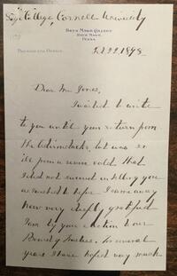 Letter from M. Carey Thomas to Rufus Jones 1898 February 22