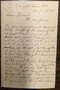 Letter to Rufus Jones 1898 December 9