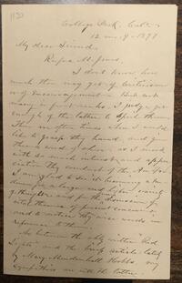 Letter from Joel Beau to Rufus Jones 1897 December 9