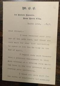 Letter from Maud B. Booth to Rufus Jones 1897 March 18