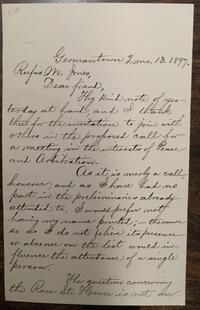 Letter from John E. Carter to Rufus Jones 1897 February 13