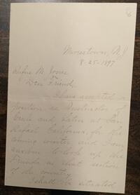 Letter from J. Allen DeGou to Rufus Jones 1897 August 25