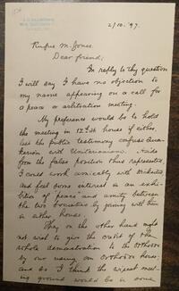 Letter from John H. Dillingham to Rufus Jones 1897 February 10