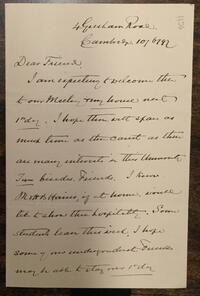 Letter from J. Huigston Fox to Rufus Jones 1897 October 6