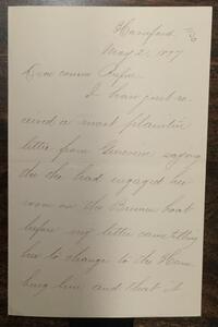 Letter from Virginia Castillo Jones to Rufus Jones 1897 May 21