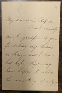 Letter from Genie to Rufus Jones