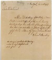 Pemberton's Letter from Samuel Burling, May 23, 1757