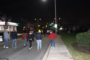 Strike supporters march on Lancaster Avenue 9