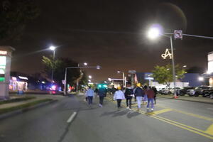 Strike supporters march on Lancaster Avenue 16