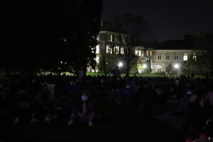 Participants in second strike sit-in on Founders Green 1