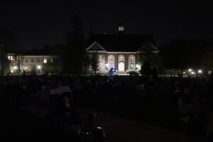 Participants in second strike sit-in on Founders Green 3