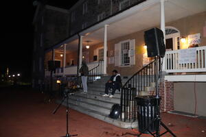 Strike Leaders on Founders Hall steps 2