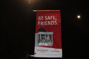 Be Safe Friends sign with photograph 1