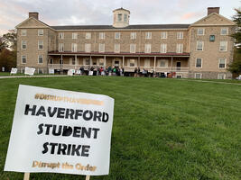 Poster of Strike Slogans on Founders Green 6