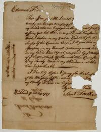 Pemberton's Letter from Samuel Foulke, May 23, 1757