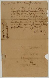 Pemberton's Letter from Samuel Burling, August 4, 1757