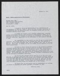 Lewis M. Evans letter to Shippen Lewis
