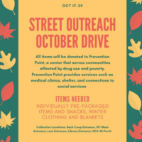 Street Outreach October Drive flyer