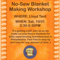 No-Sew Blanket Making Workshop flyer