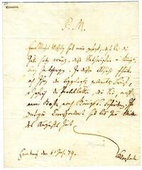Letter from Friedrich Gottlieb Klopstock to David Friedlander