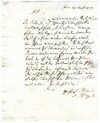 Letter from Georg Wilhelm Friedrich Hegel, September 19, 1803