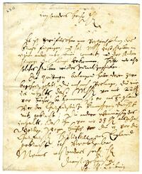 Letter from Gottfried Wilhelm Leibnitz