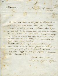 Letter from Vittorio Alfiere, November 6, 1789