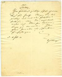 Letter from Friedrich Schelling, 1815