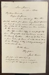 Letter from Joel Bean to Rufus Jones 1906 January 25