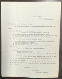 Letter from D. C. Macintosh to The Members of the Theological Society 1914 January 21