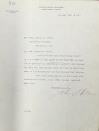 Letter from John S. Nollen to Rufus Jones 1915 October 7