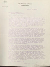 Letter from Shailer Mathews to Rufus Jones 1915 October 11