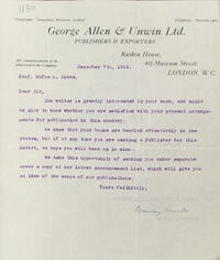 Letter to Rufus Jones 1916 December 7