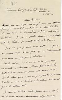 Letter from Léon Revoyre to Rufus Jones 1921 January 31