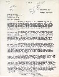 Letter from Rufus Jones to Herbert Hoover 1922 January 2