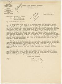 Letter from Charles W. Gilkey to Rufus Jones 1923 November 16